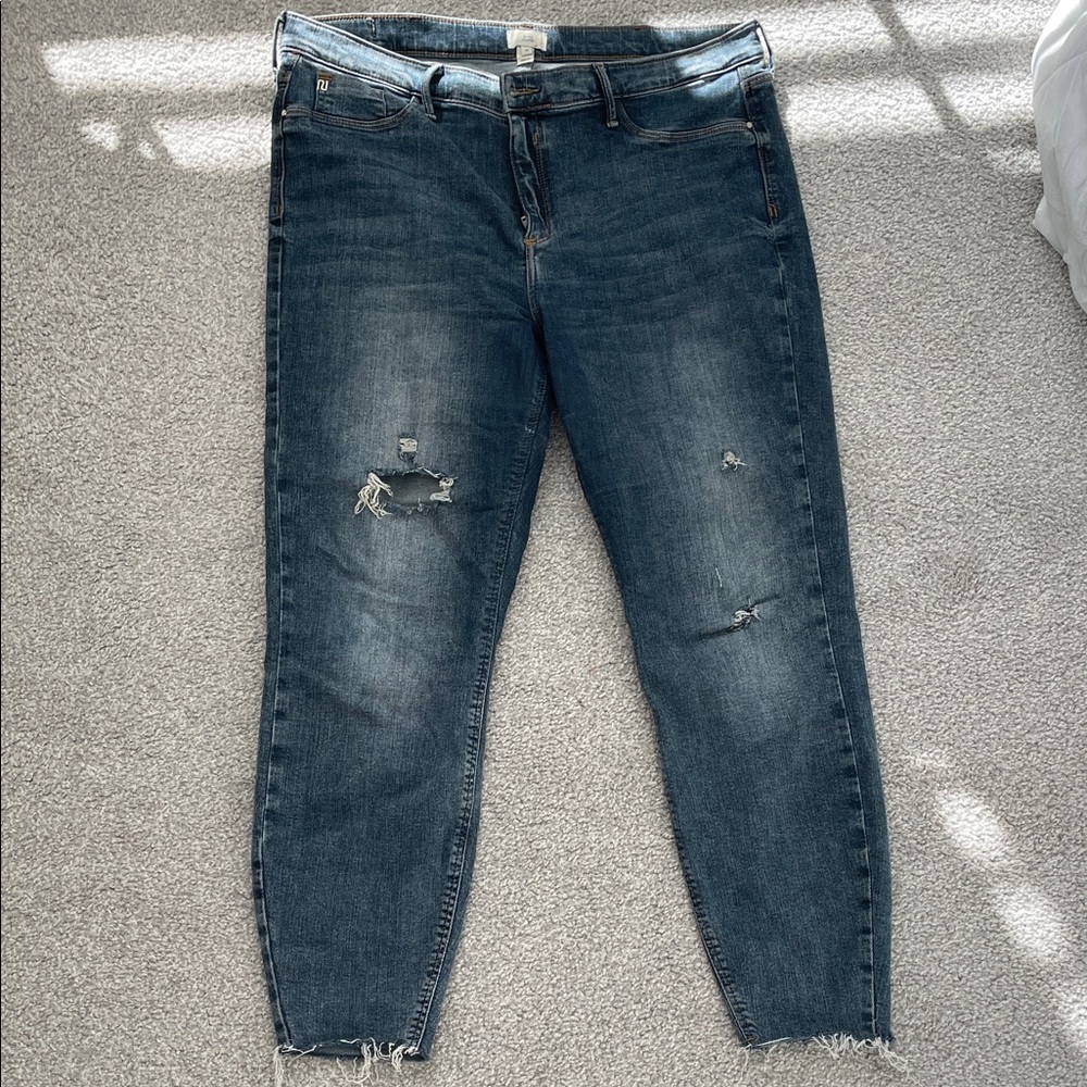 River Island Molly mid rise skinny jean in dark denim
